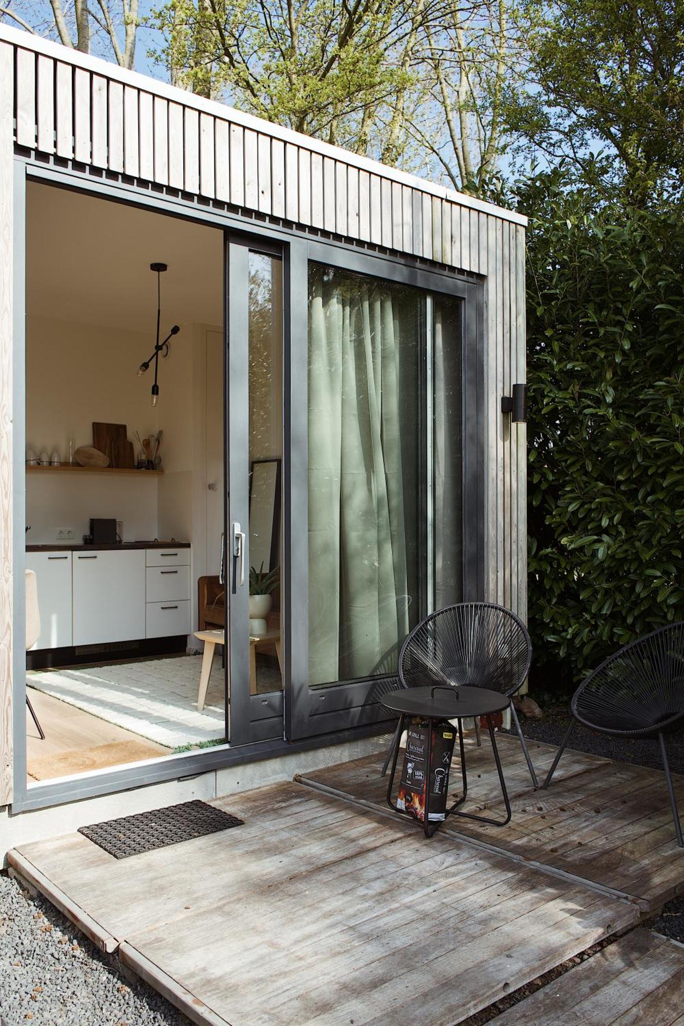 הוילה Elahuizen Modern Tiny House Op Rustig Watersportpark מראה חיצוני תמונה